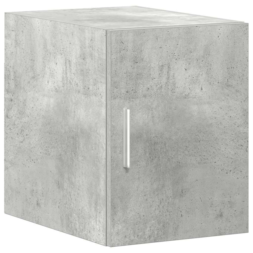 Slim Storage Cabinet Concrete Grey 30x42.5x225 cm Engineered Wood